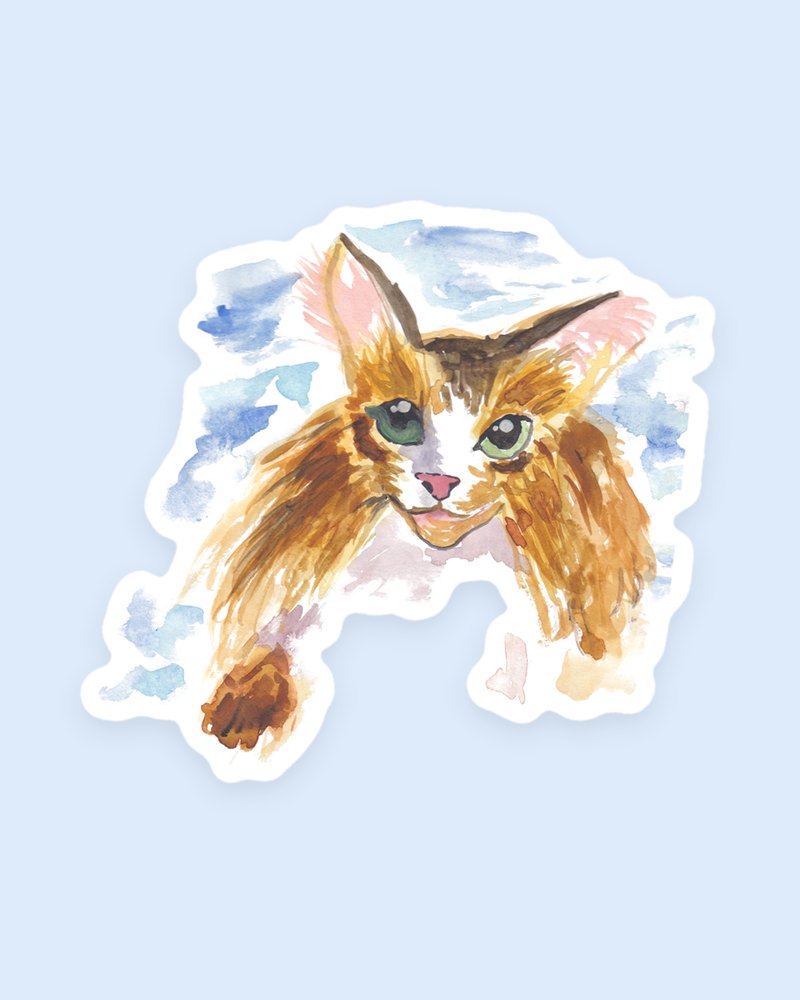 Fluffy Cat sticker