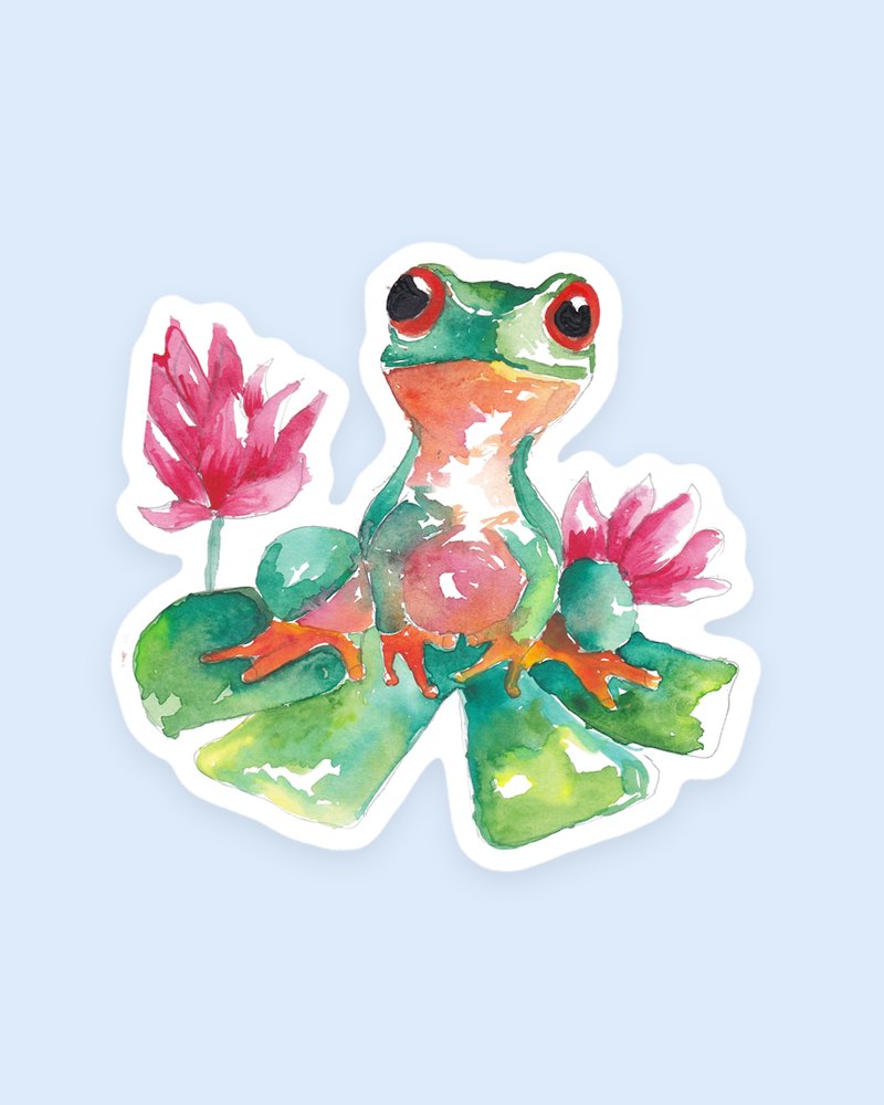 Lily Pad Frog sticker