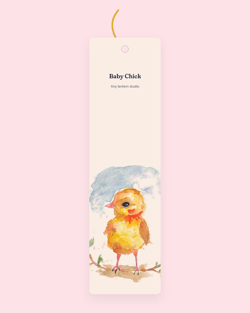 Baby Chick bookmark