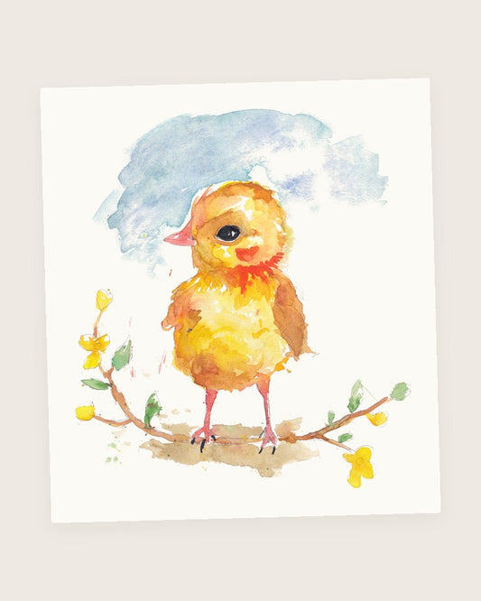 Baby Chick, original painting by Vihaan