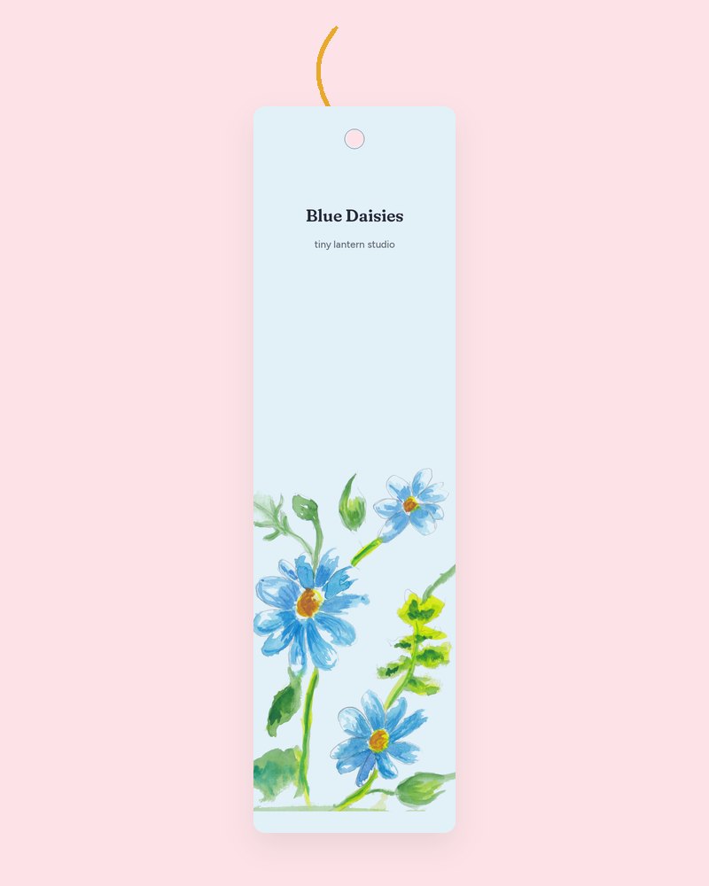 Blue Daisies bookmark