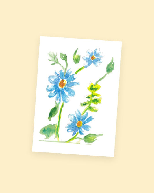 Blue Daisies postcard