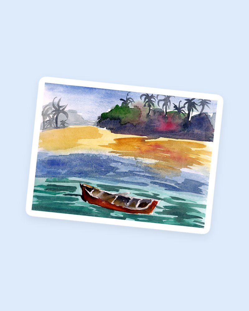 Faraway Island sticker