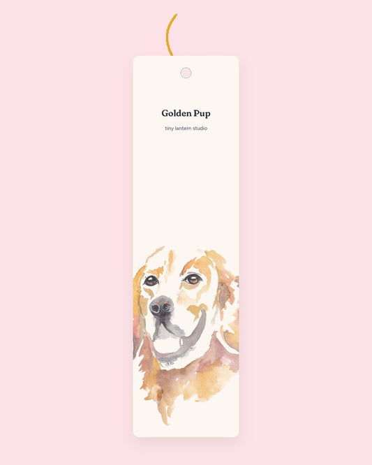 Golden Pup bookmark