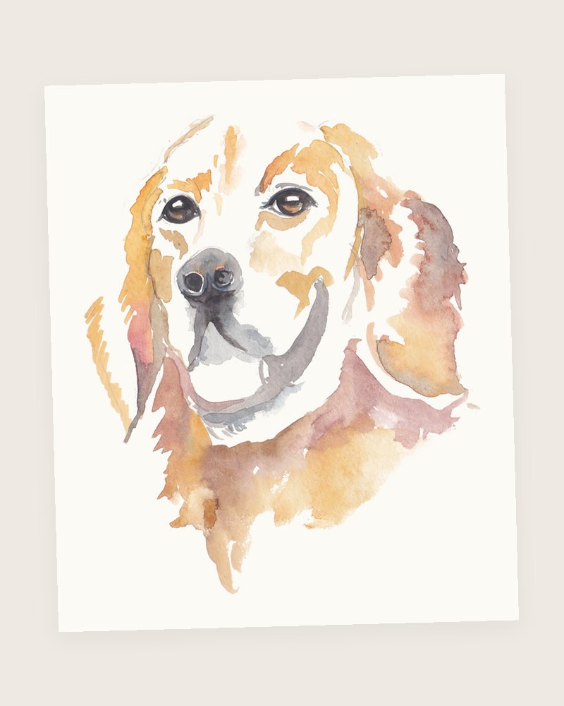 Golden Pup, original painting by Vihaan