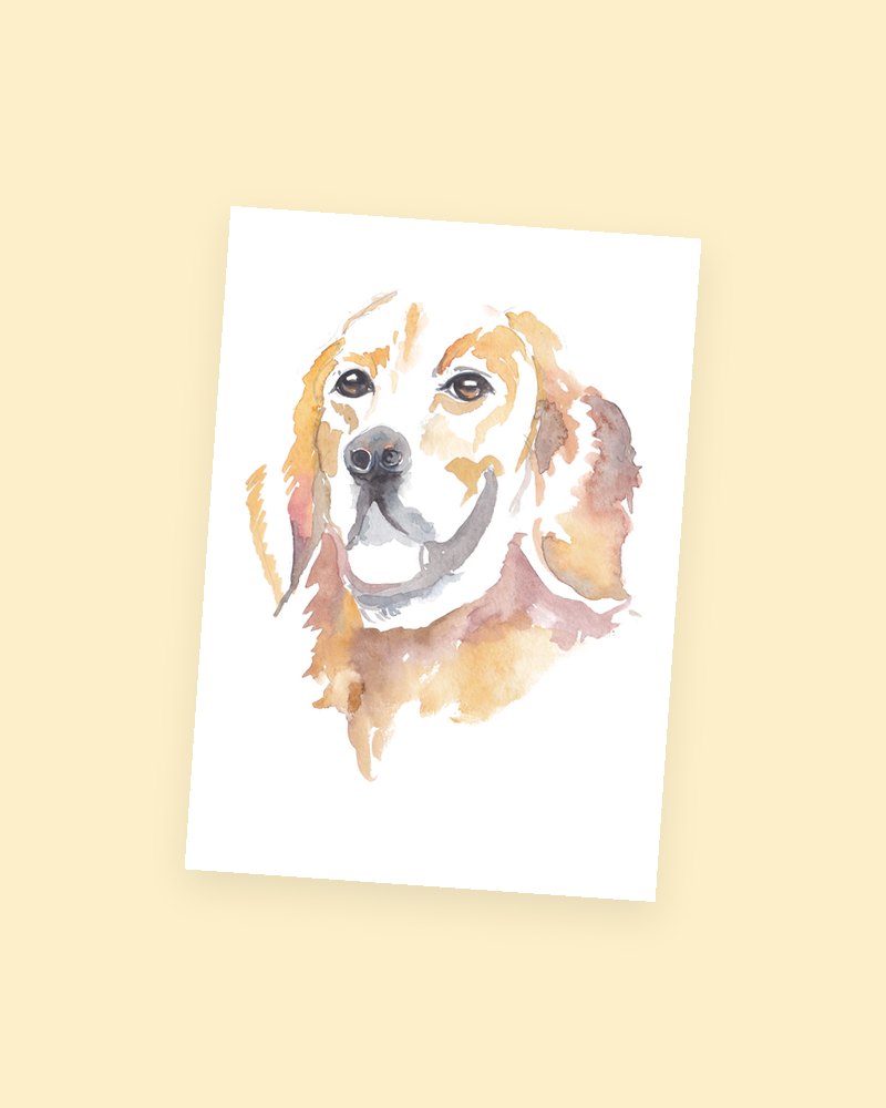 Golden Pup postcard
