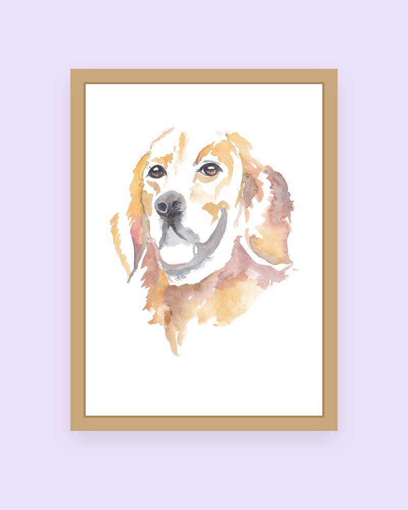 Golden Pup art print