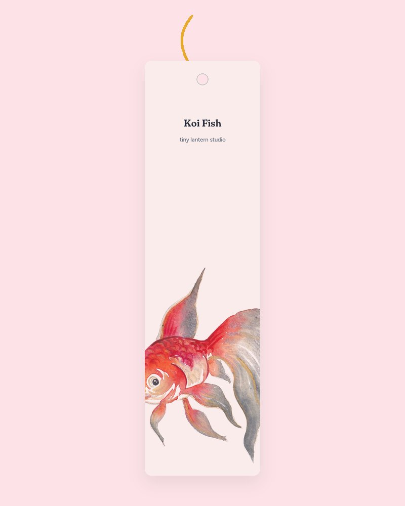 Koi Fish bookmark