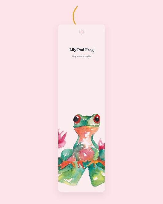 Lily Pad Frog bookmark