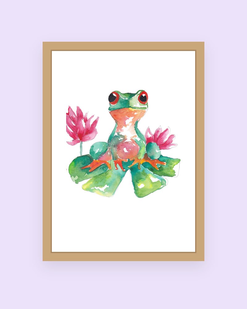 Lily Pad Frog art print