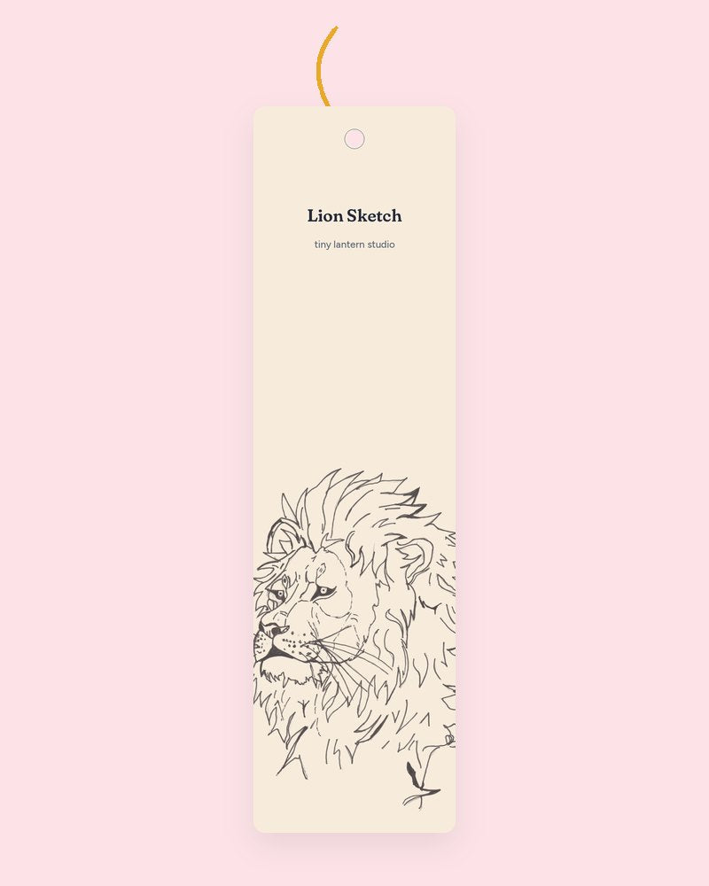 Lion Sketch bookmark
