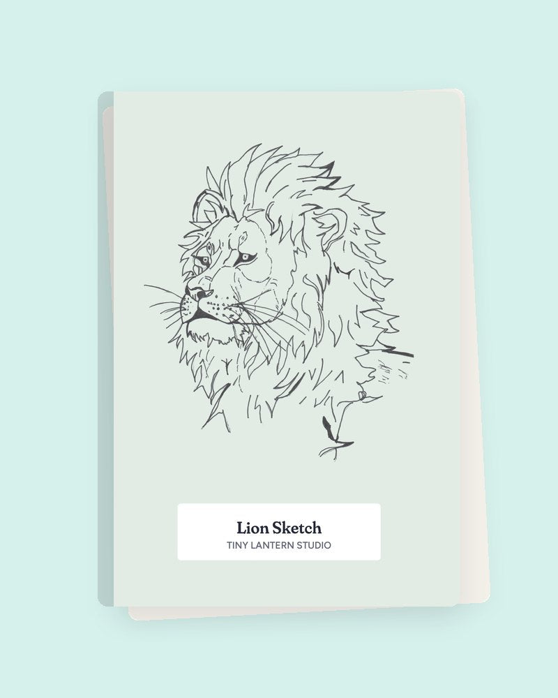 Lion Sketch notebook