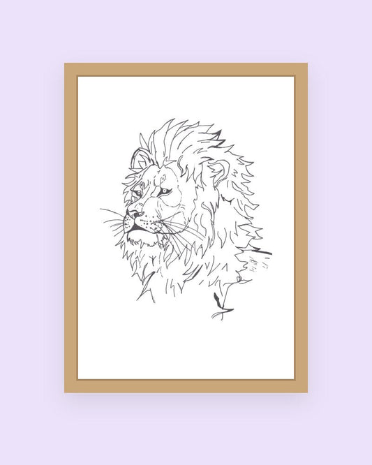 Lion Sketch art print