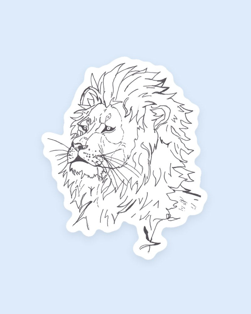 Lion Sketch sticker