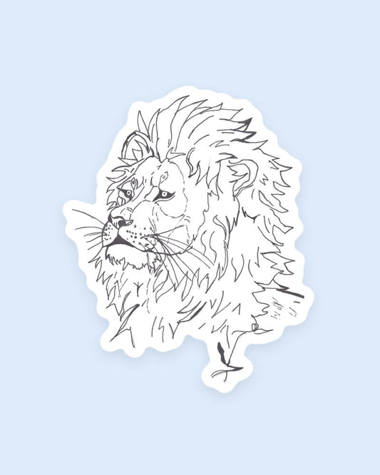Lion Sketch sticker