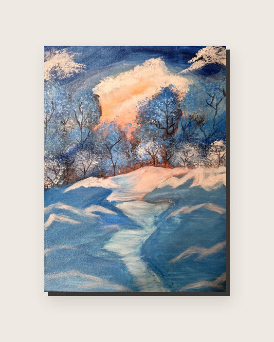 Moody Winter, original painting by Vihaan