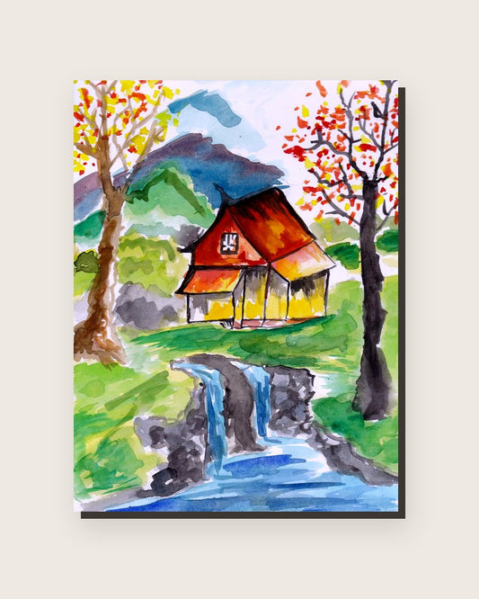 River House, original painting by Vihaan