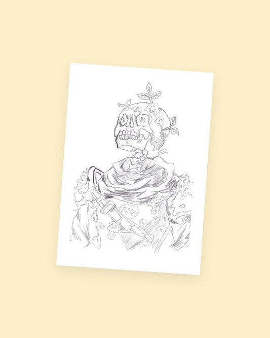 Skeleton Warrior postcard