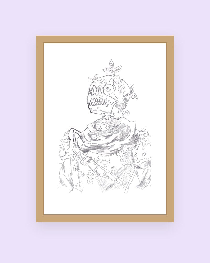 Skeleton Warrior art print