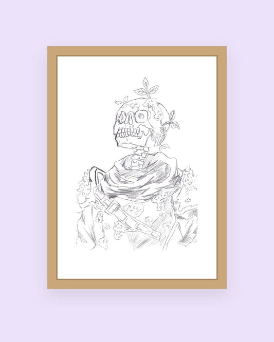 Skeleton Warrior art print